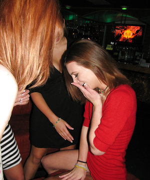 18 year old female boxer Sabrina Blond covers up her naked tits